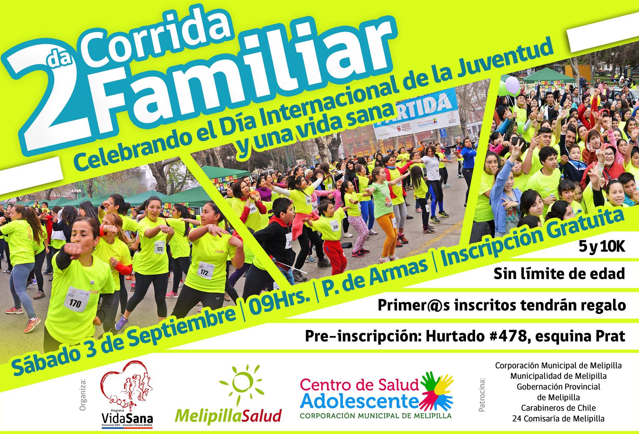 Corrida Familiar Día Juventud Y Vida Sana 2016 Correcl 